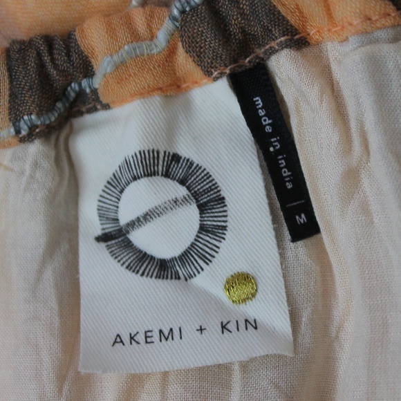 Anthropologie Akemi + Kin Ikat Peach Halter Midi Dress M - Picture 8 of 8